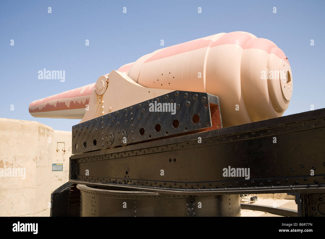 The Armstrong 100 ton gun, Fort Rinella, Kalkara, Malta Stock Photo
