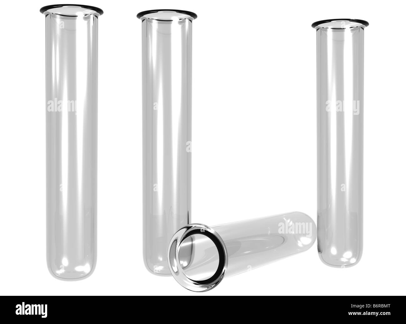 Isolated illustration of four empty test tubes Stock Photo Alamy