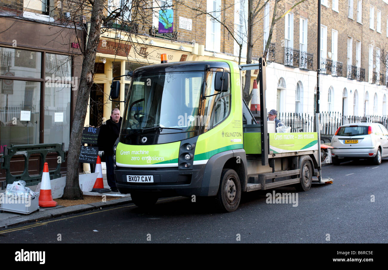 Electric truck used by council maintenance department, London Stock Photo