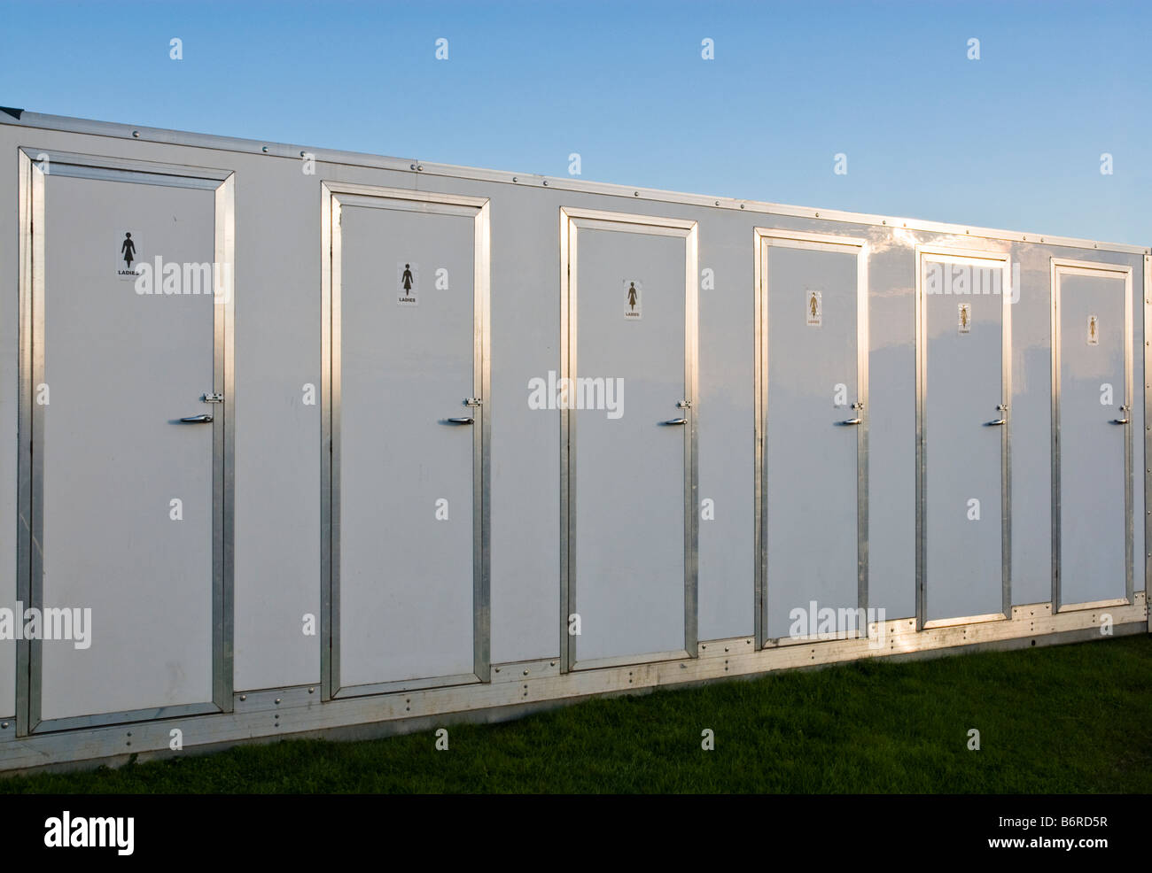 Modern mobile toilets Stock Photo