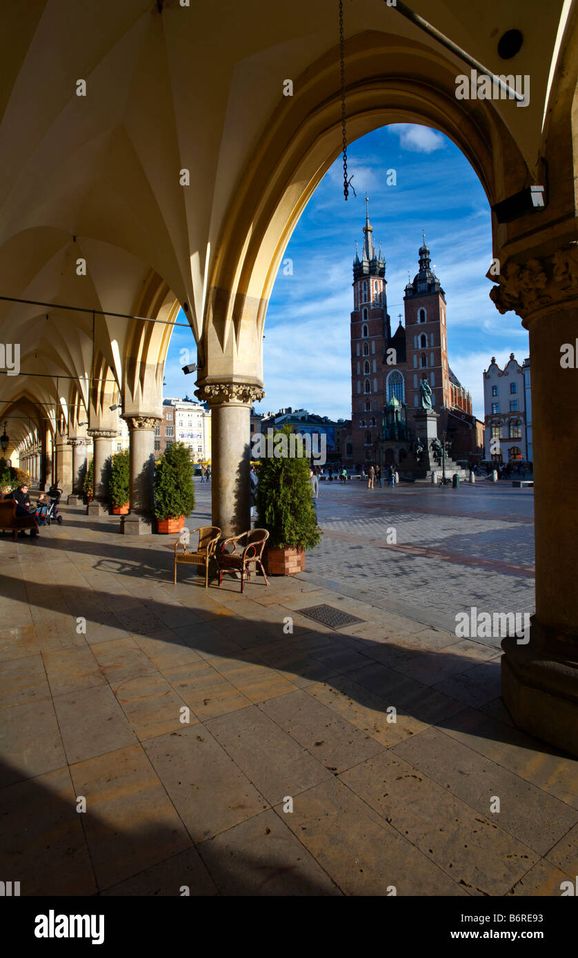 Market Square Krakow Poland Stock Photo