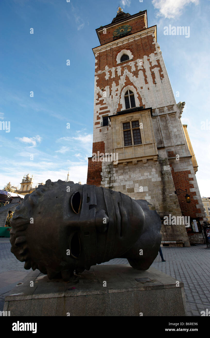 Town Hall Tower Krakow Poland Stock Photo