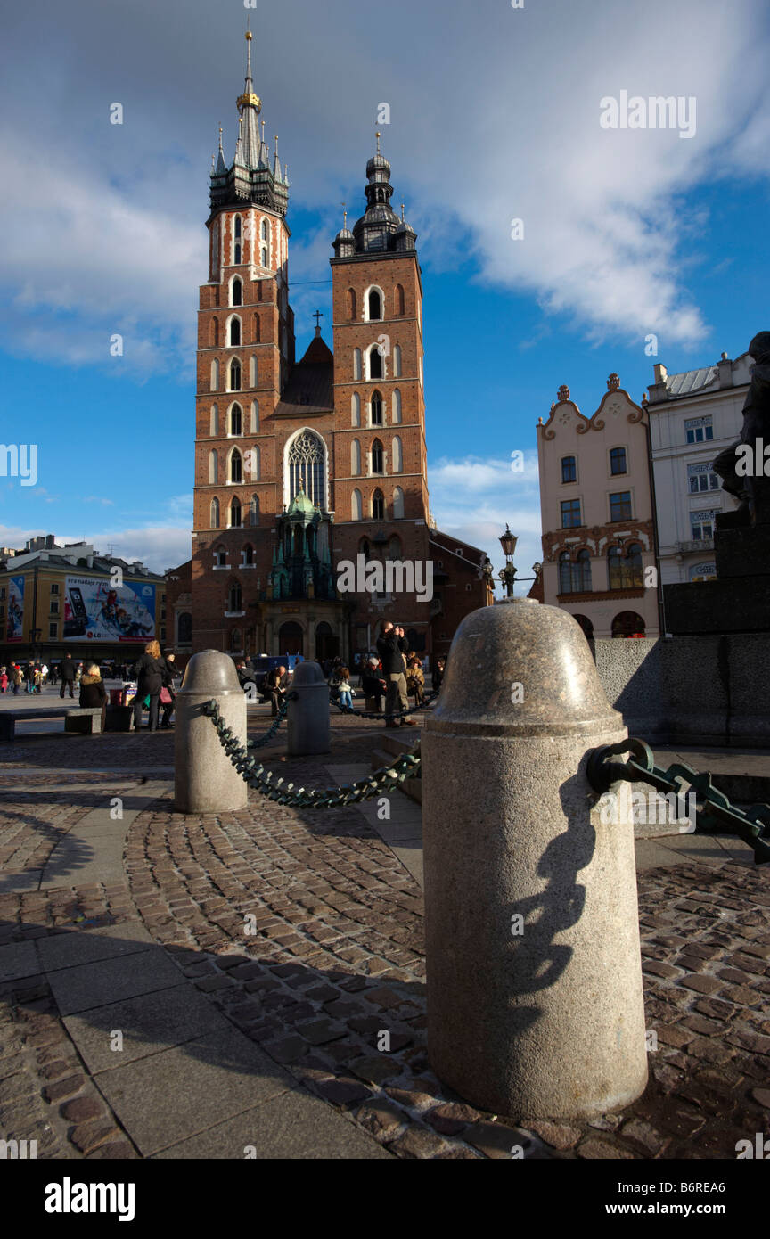 St Marys Church Krakow Poland Stock Photo