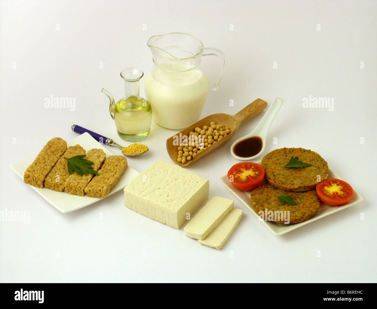 Soy products Stock Photo