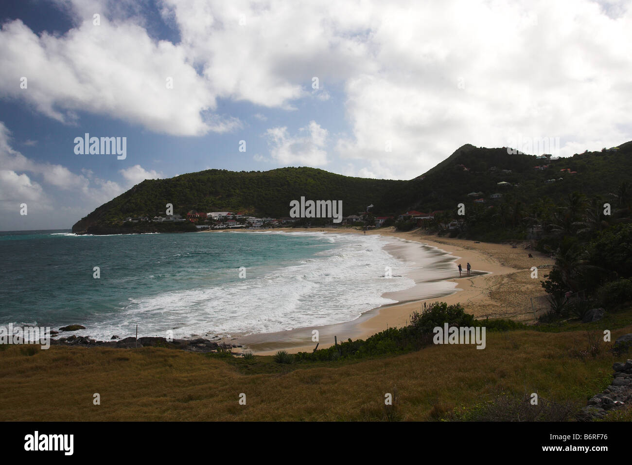 View of the beach at Anse des Flamands St Barthelemy or St Barth or St Barts, West Indies