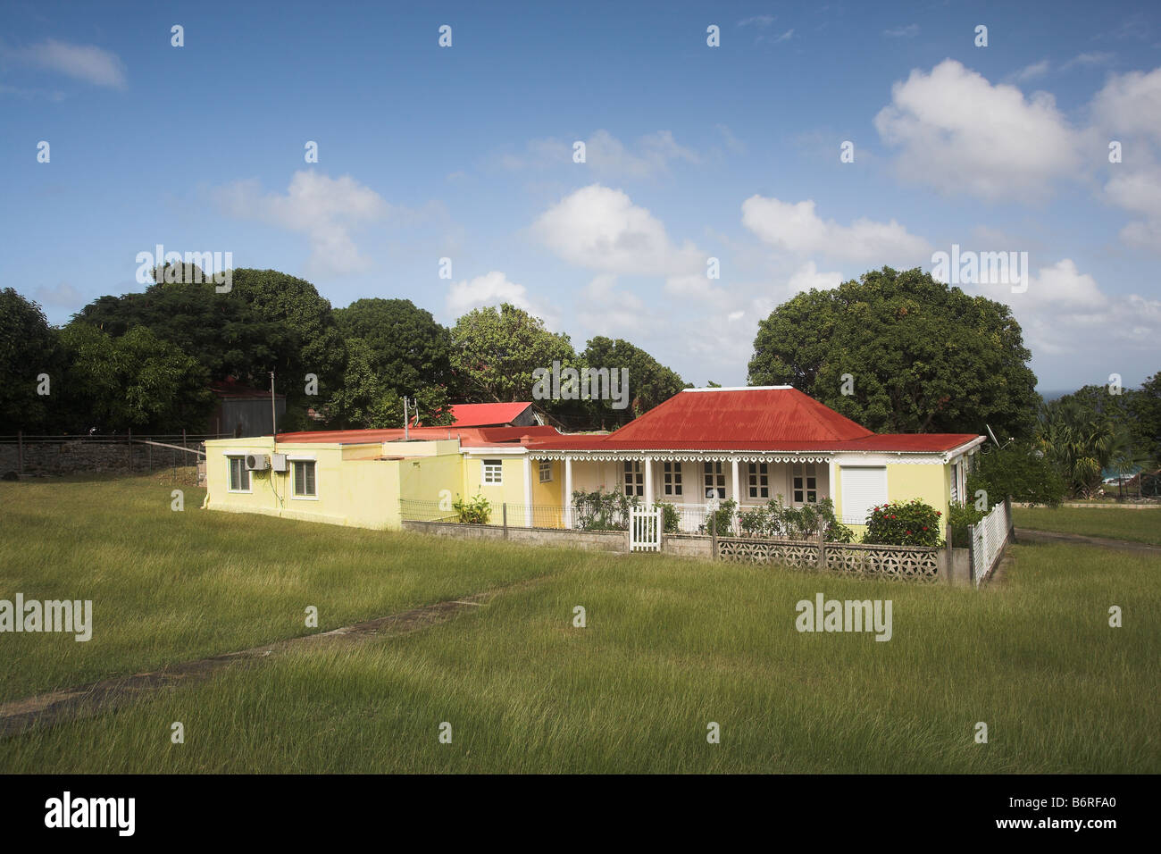 A house on St Barthelemy or St Barths or Barts, West Indies, Caribbean. Stock Photo