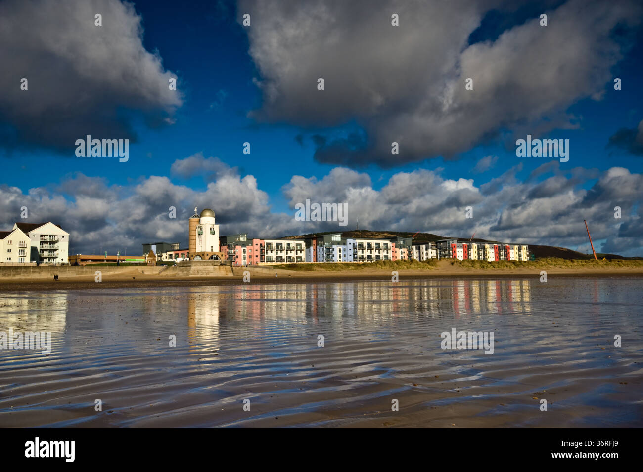 New apartments on Swansea Bay Stock Photo Alamy