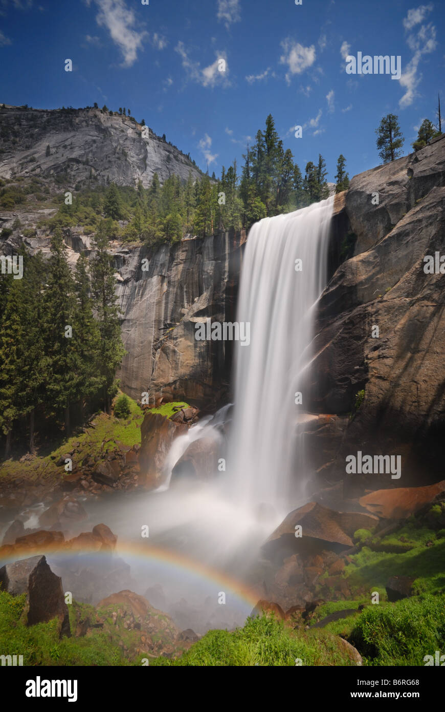 Vernal Falls, Mist Trail, Yosemite National Park, California, USA Stock Photo