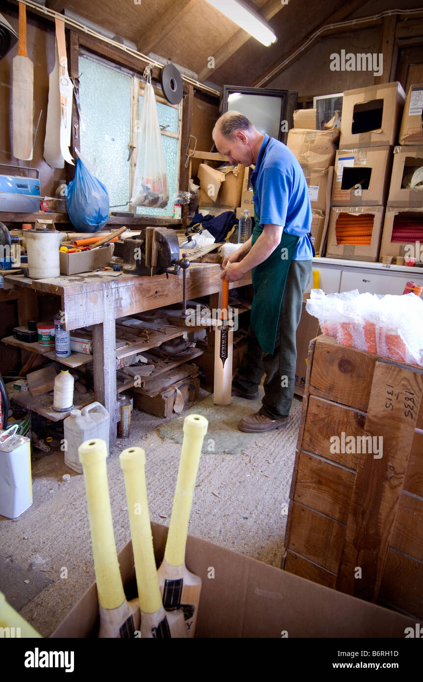 The workshops of Newbery cricket bat makers in East Sussex. Picture by Jim Holden. Stock Photo