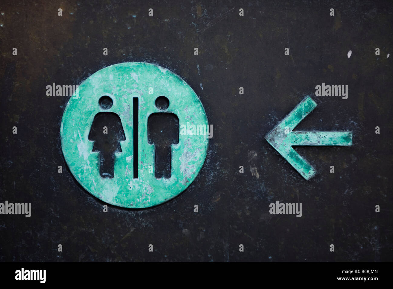 Public restroom sign USA Stock Photo Alamy