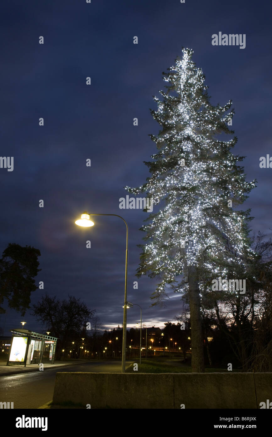 Early morning at Lidingö Centrum at Christmas Stock Photo - Alamy