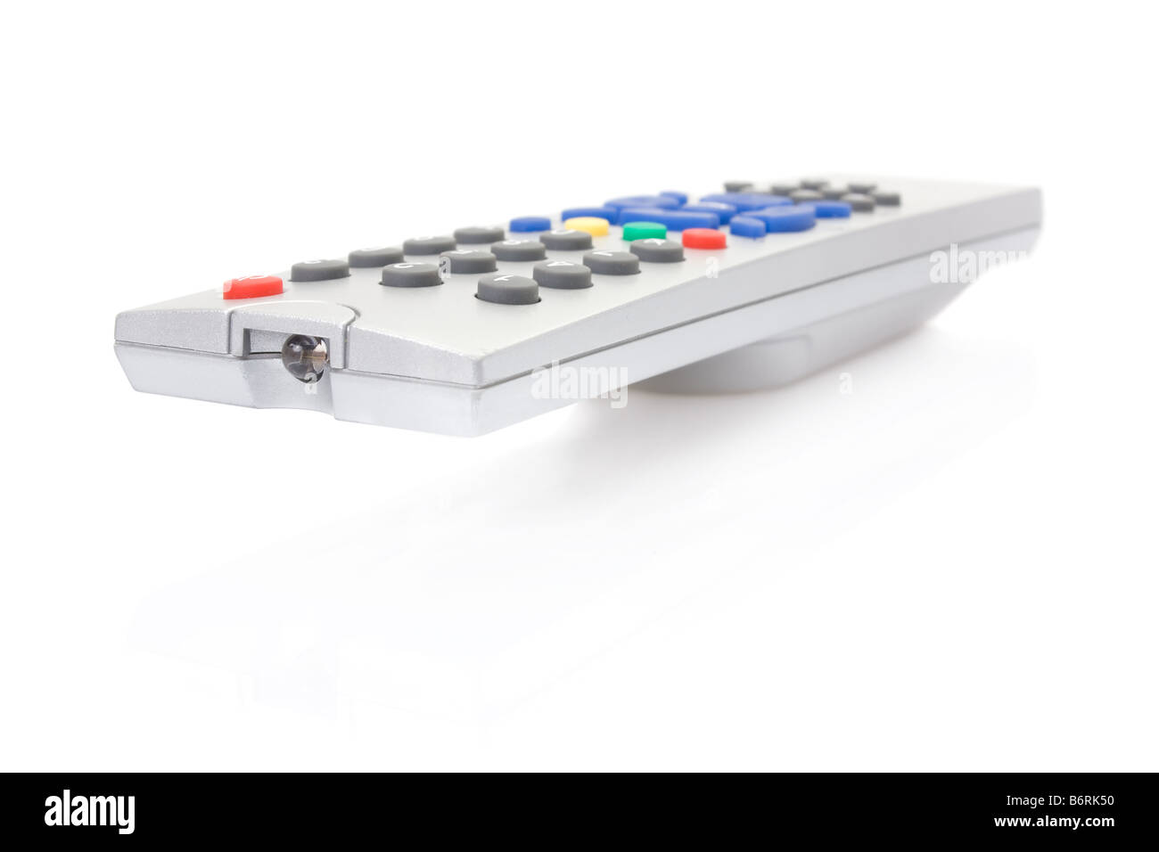 TV remote control isolated on white background Stock Photo - Alamy