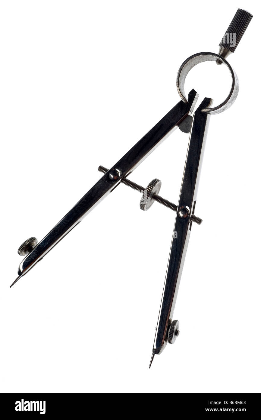 a pair of compasses on white Stock Photo Alamy