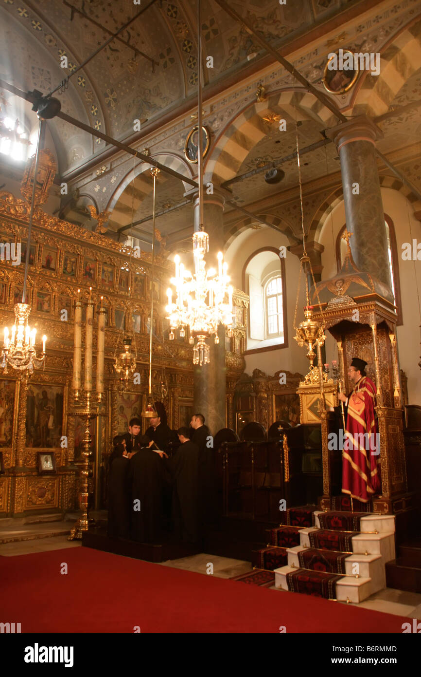 The Sunday mass at St George's at the Ecumenical Patriarchy in Fener, Istanbul, Turkey Stock Photo