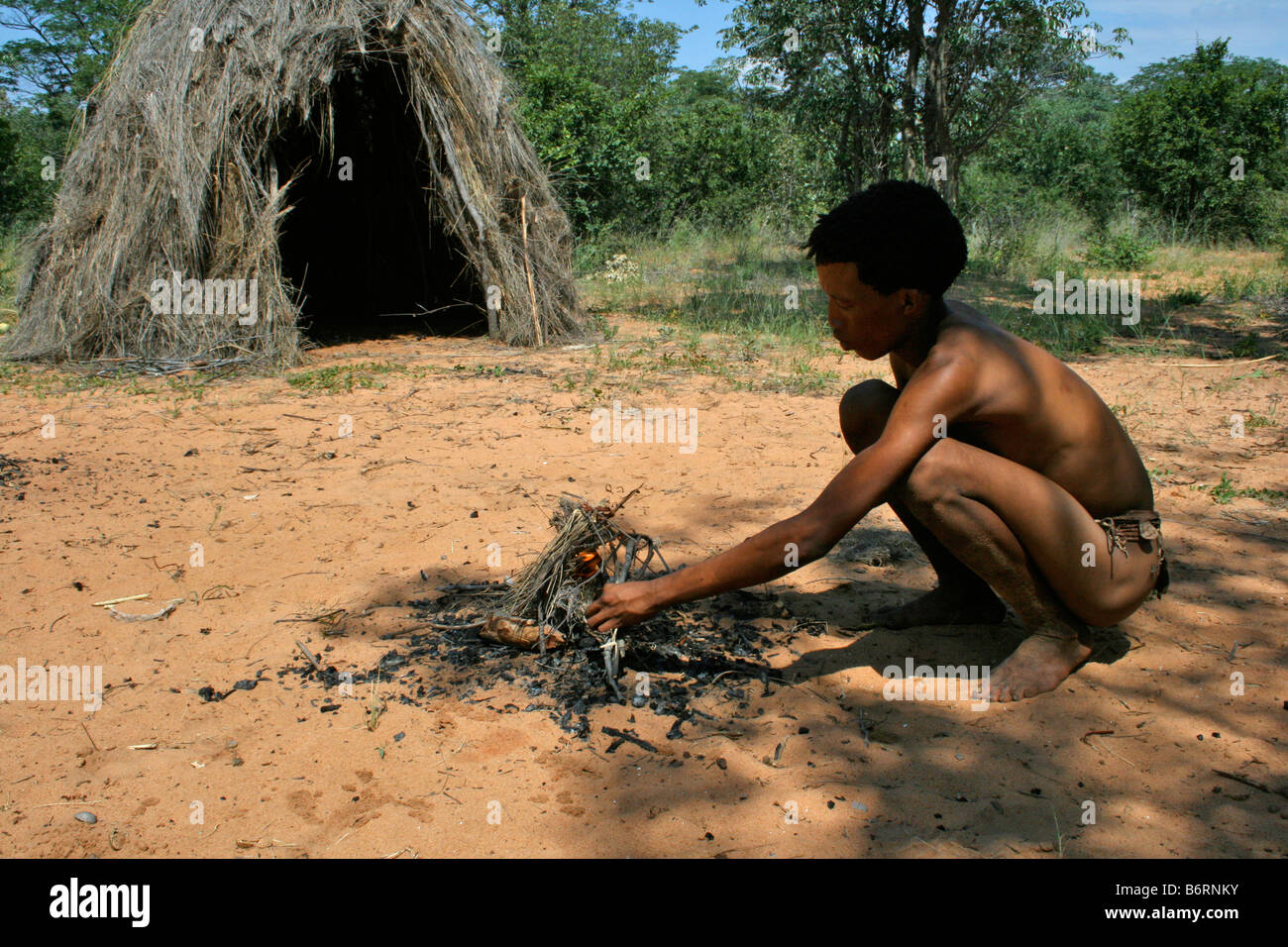 Starting fire with sticks hi-res stock photography and images - Alamy