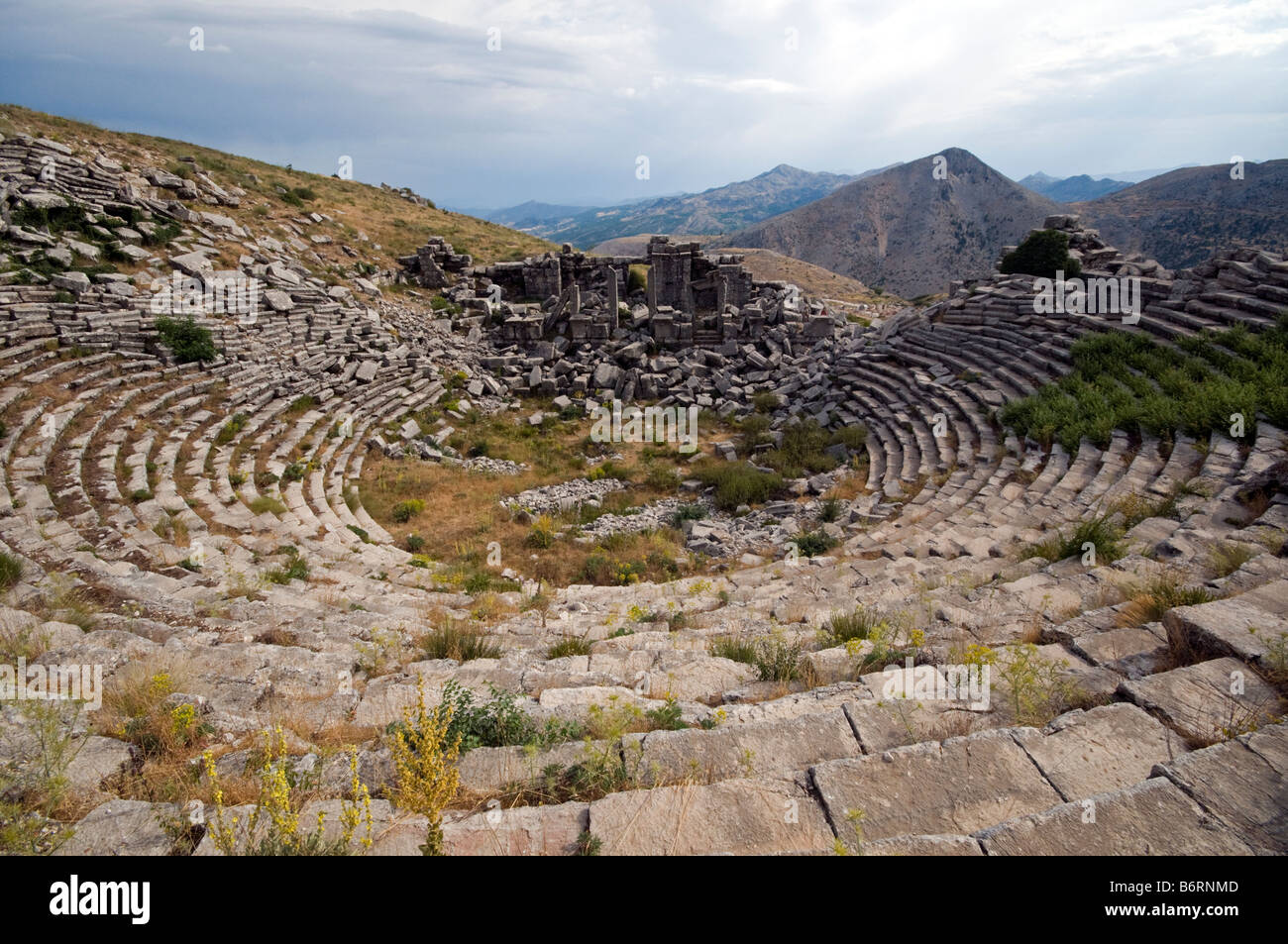Amphitheatre of Sagalassos (Pisidia) in Southwestern Turkey Stock Photo
