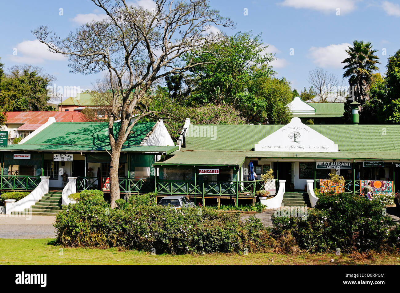 Restaurants at Sabie, Mpumalanga, South Africa Stock Photo