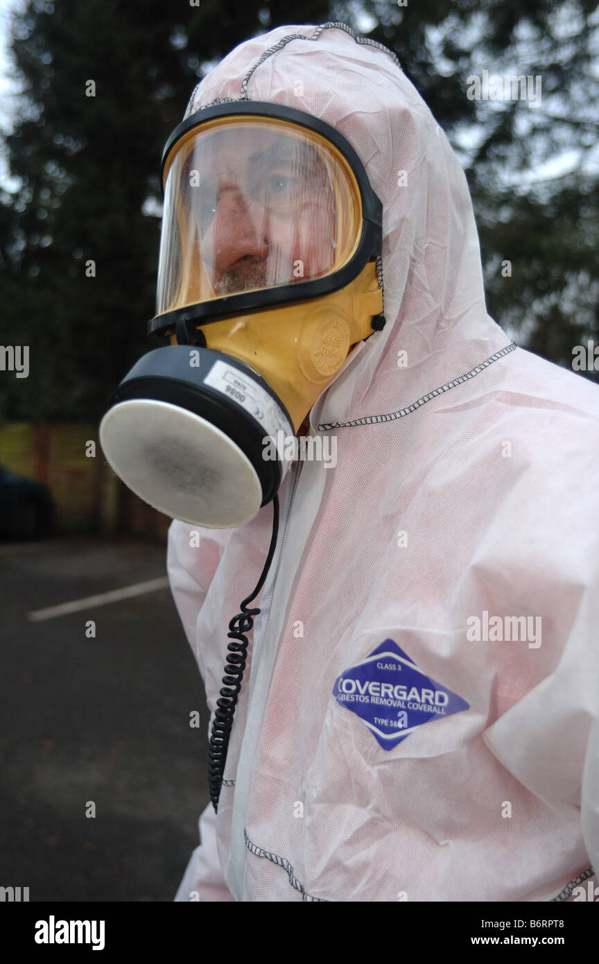 Man dressed in full protective gear to work in a secured environment