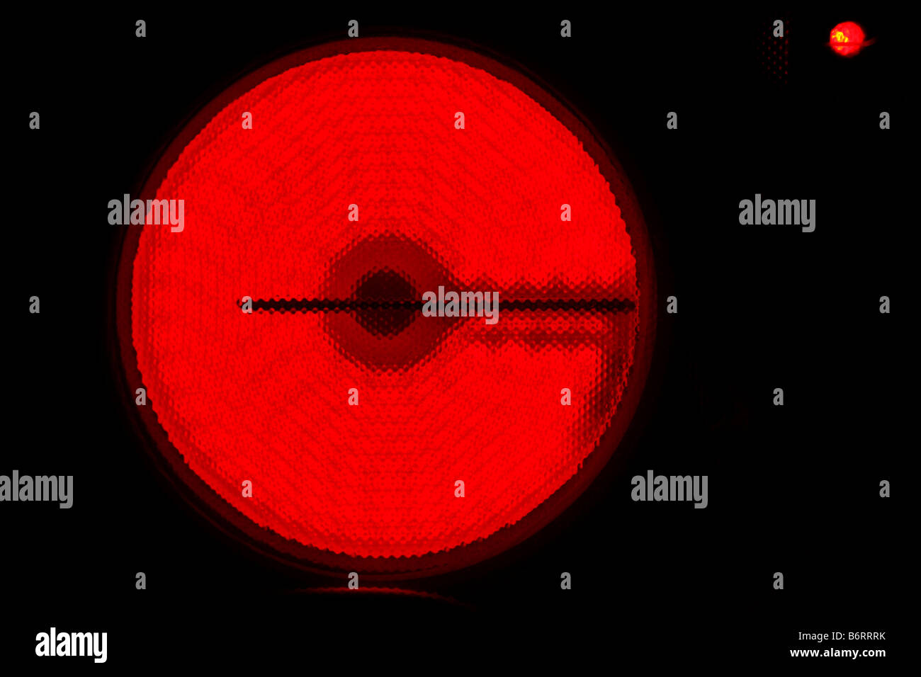 glowing hotplate of a ceramic stove Stock Photo