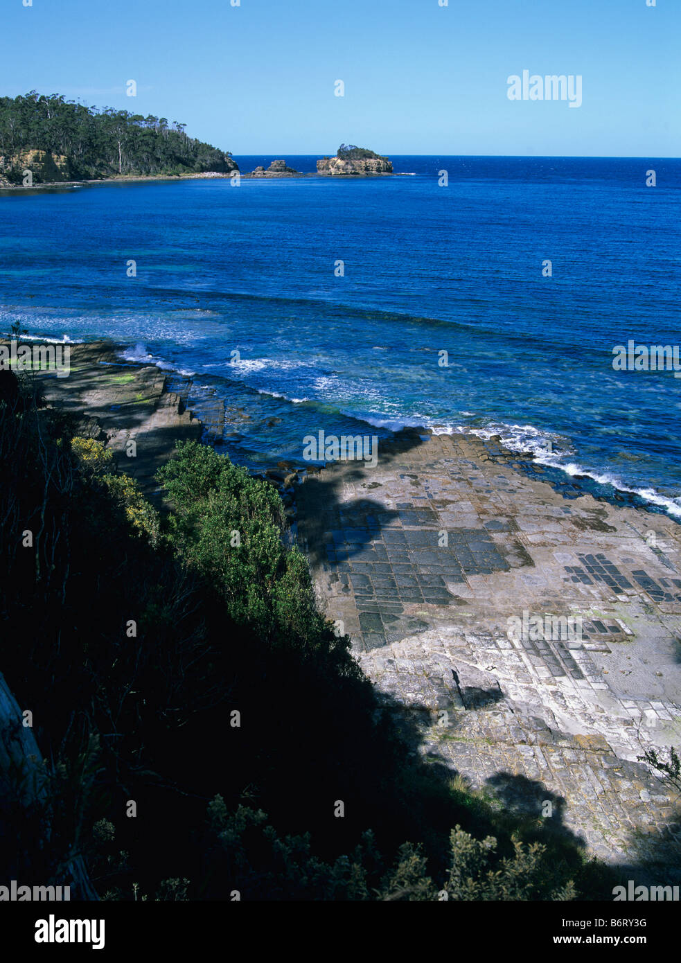 Tessellated Pavement Tasmania Australia Stock Photo