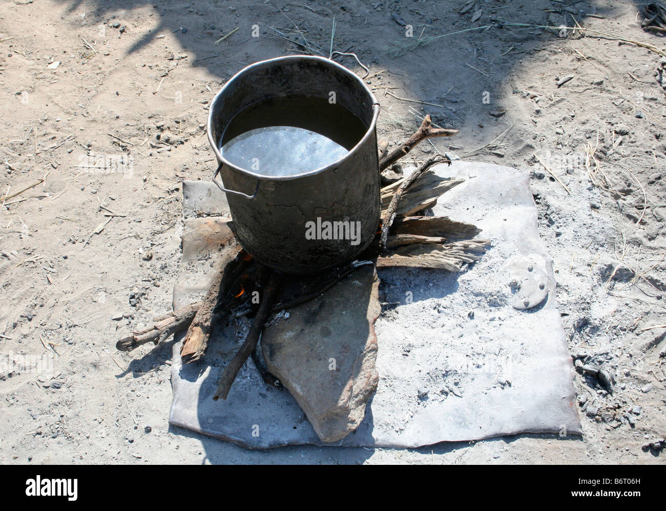 Himba cooking pot Stock Photo