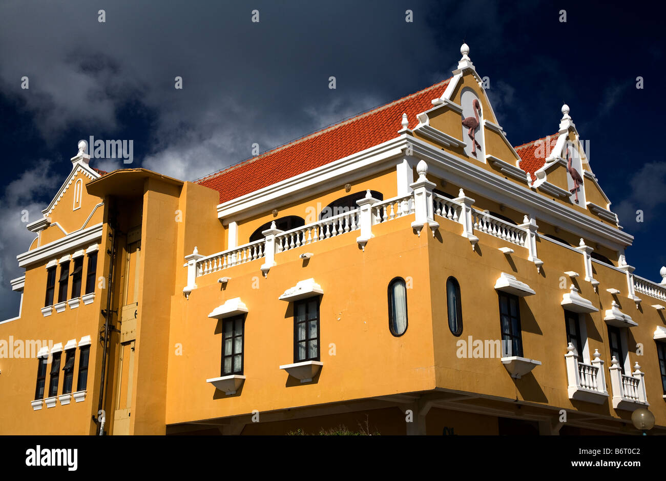 Kralendijk town and capital of Bonaire Stock Photo