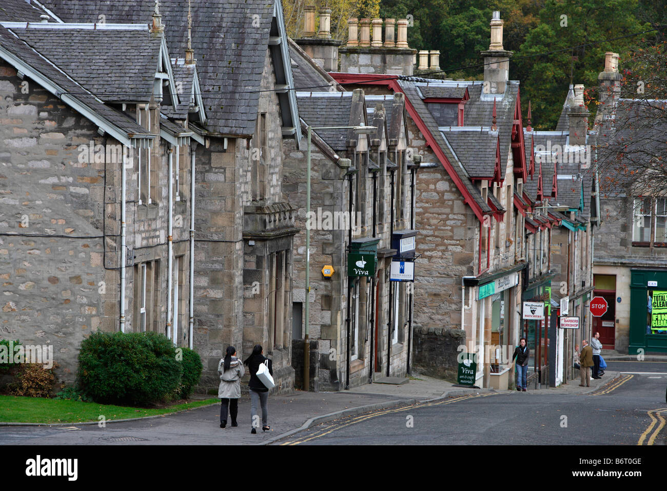 Pitlochry town in Tummel Valley fashonable Spa town in 19th century