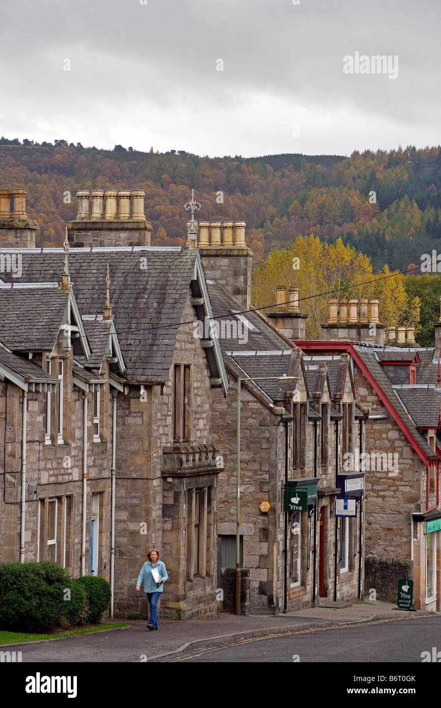 Pitlochry town in Tummel Valley fashonable Spa town in 19th century