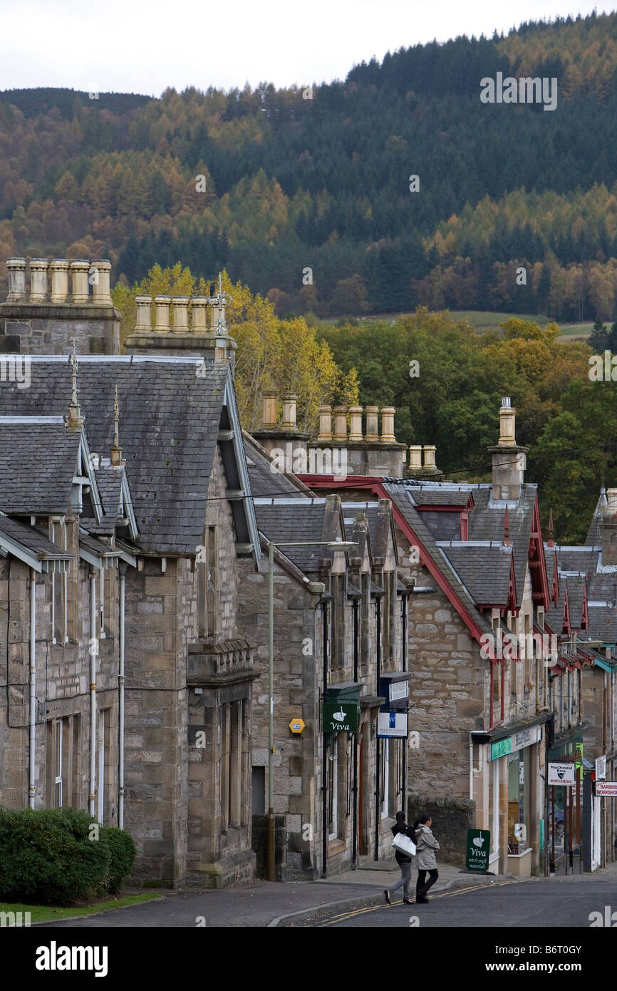 Pitlochry town in Tummel Valley fashonable Spa town in 19th century
