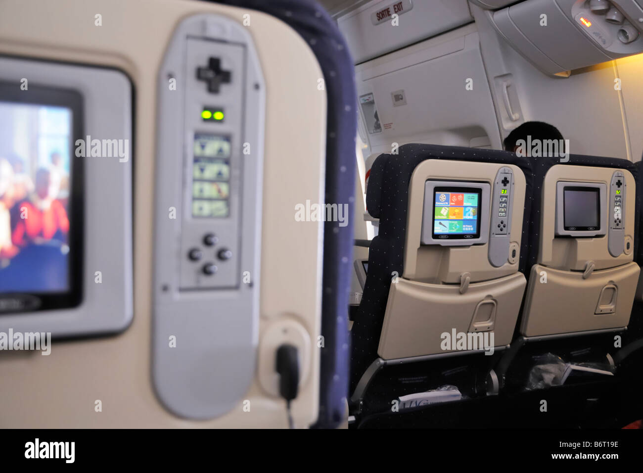 Inflight Entertainment On An Air France Boeing 777 Economy