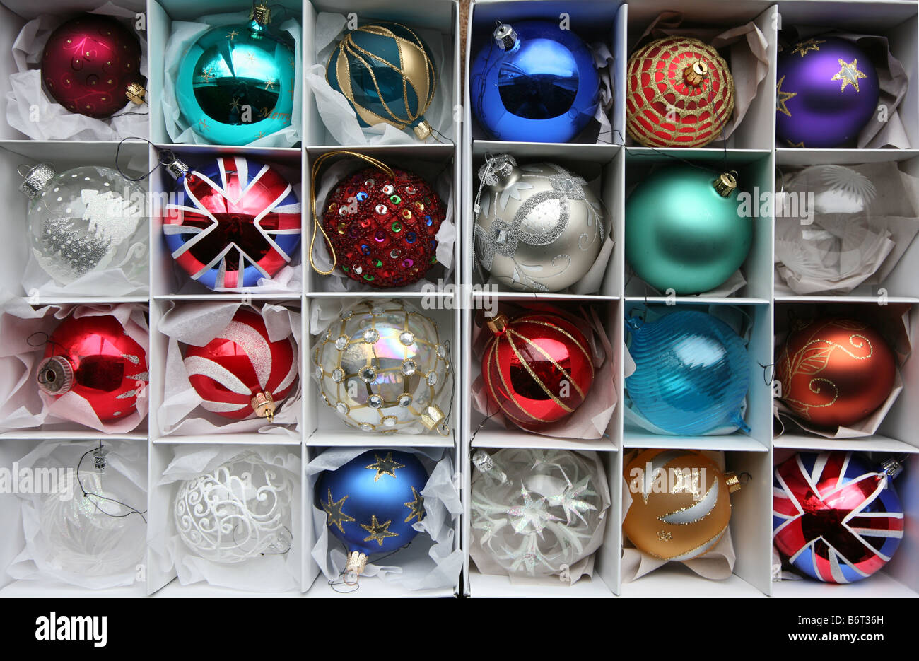 Classy Christmas Baubles Stock Photo Alamy