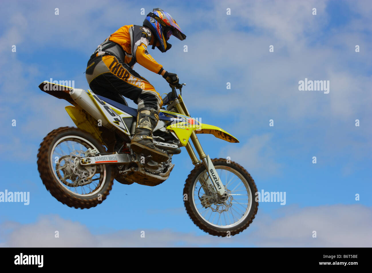 motocross action at cleve Stock Photo