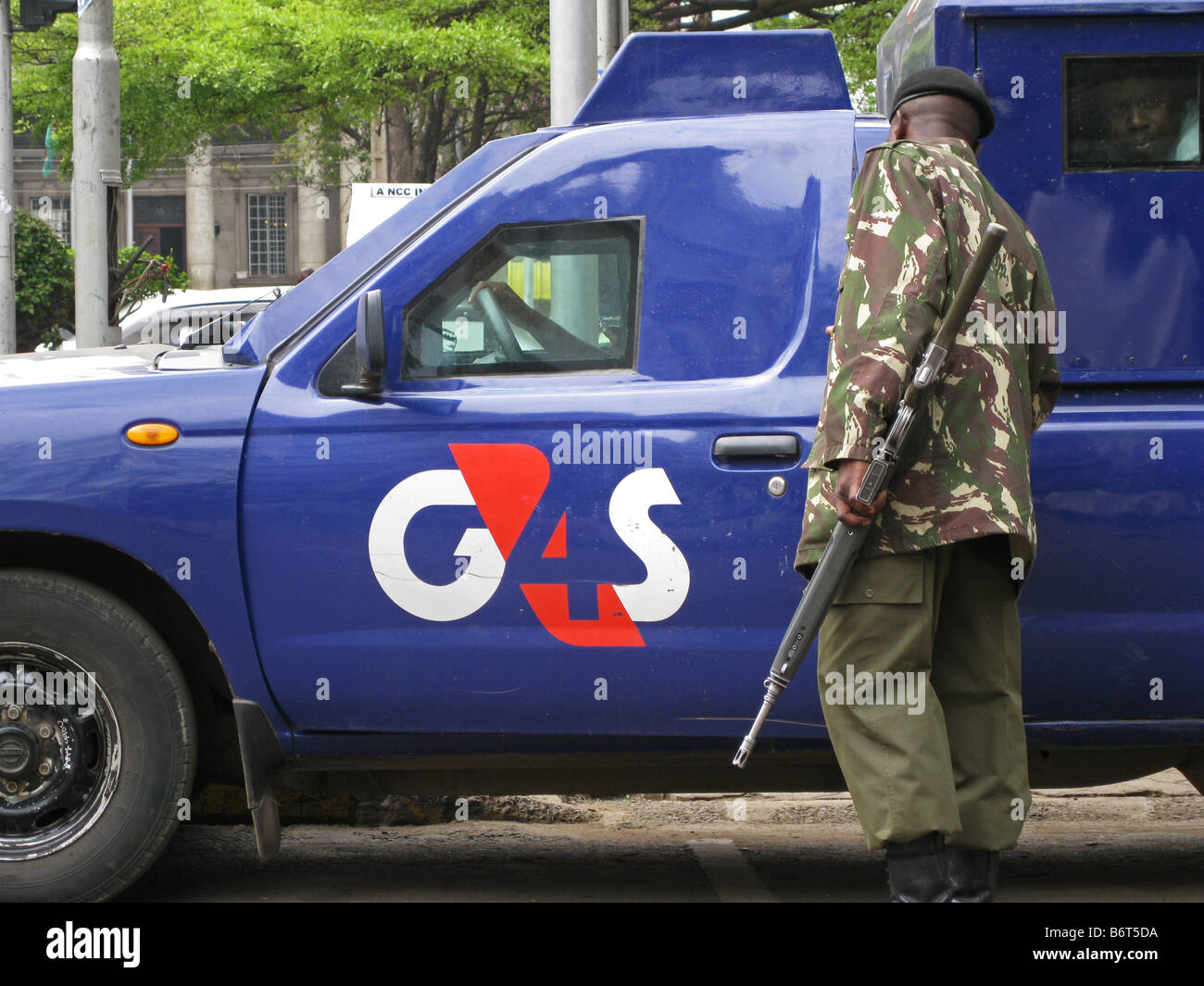 Security guard Nairobi Kenya Africa Stock Photo Alamy