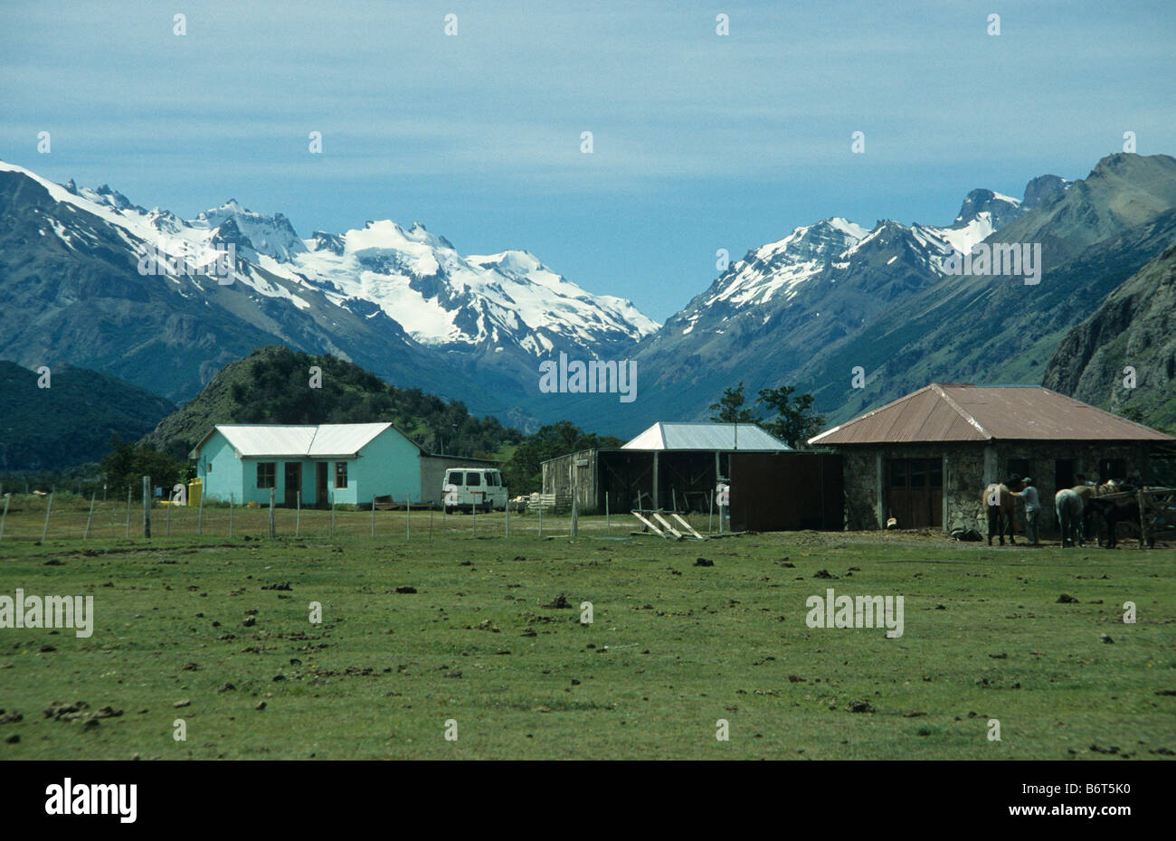 A farm in El Chalten, Patagonia, Argentina Stock Photo Alamy