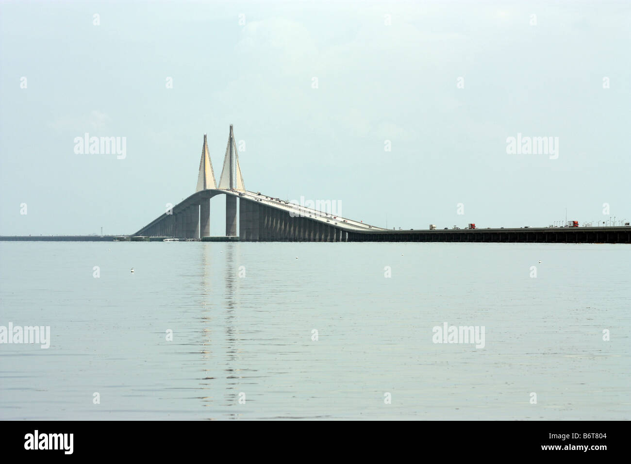 Sunshine Skyway bridge over Tampa Bay in Florida Stock Photo