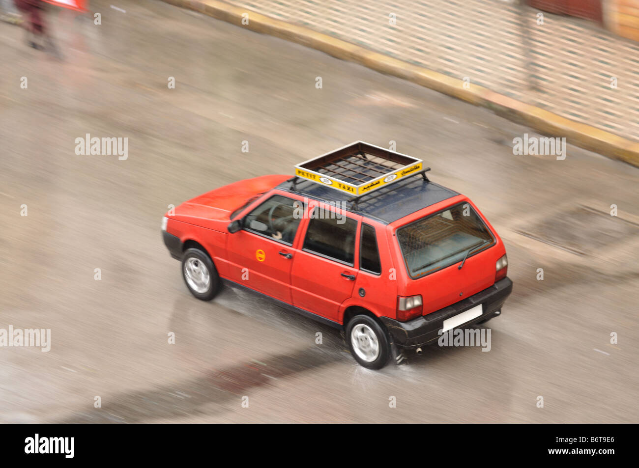 Petit Taxi in Fes, Morocco Stock Photo