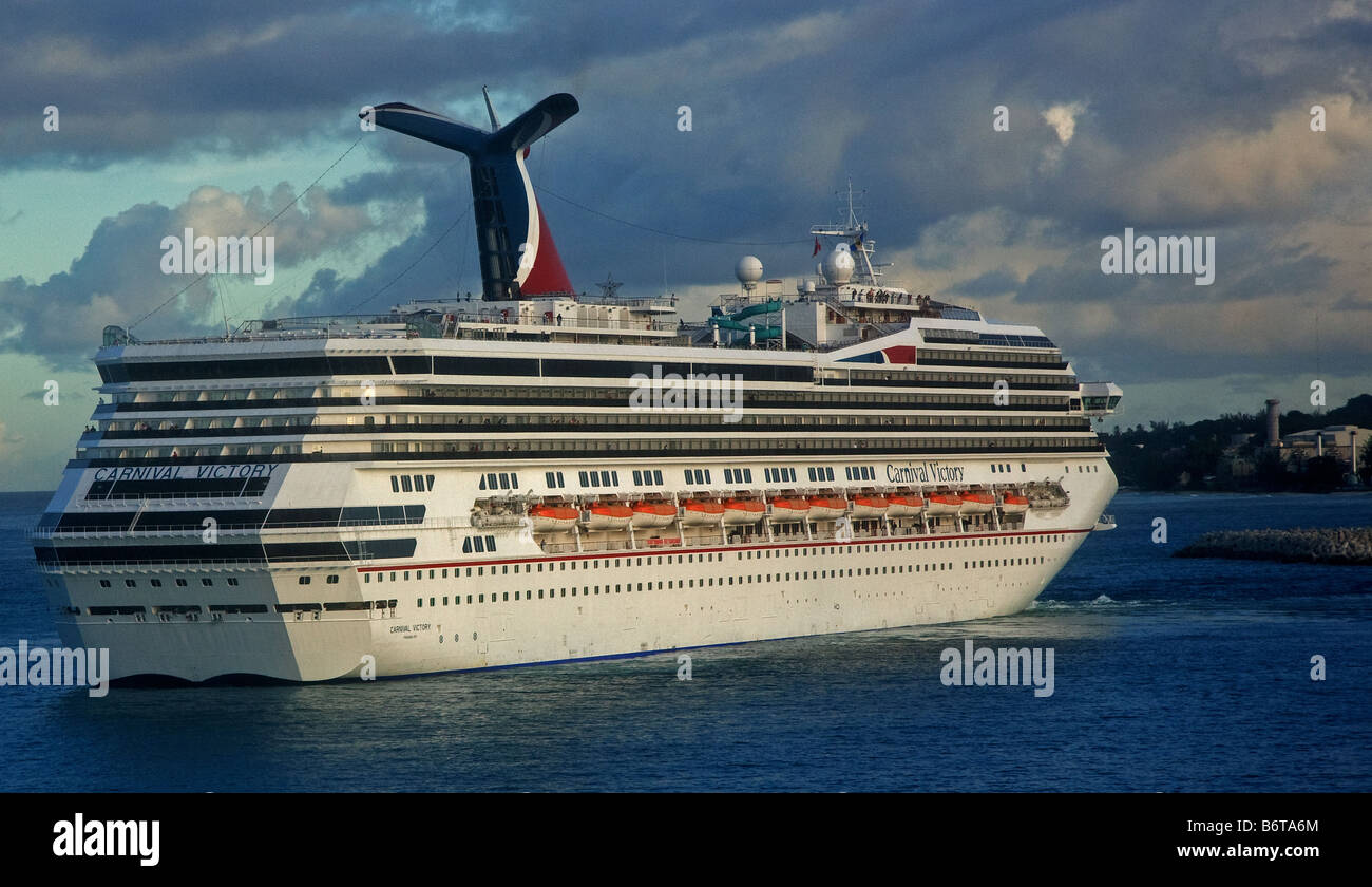 Carnival Victory, cruise ship, Caribbean Stock Photo