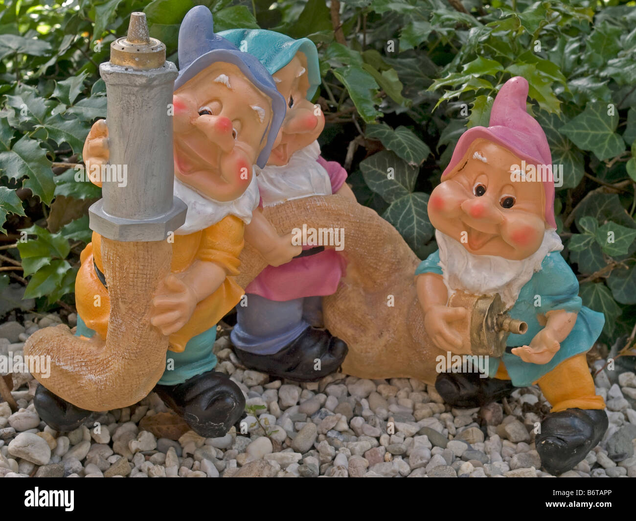 Funny garden gnomes hi-res stock photography and images - Alamy