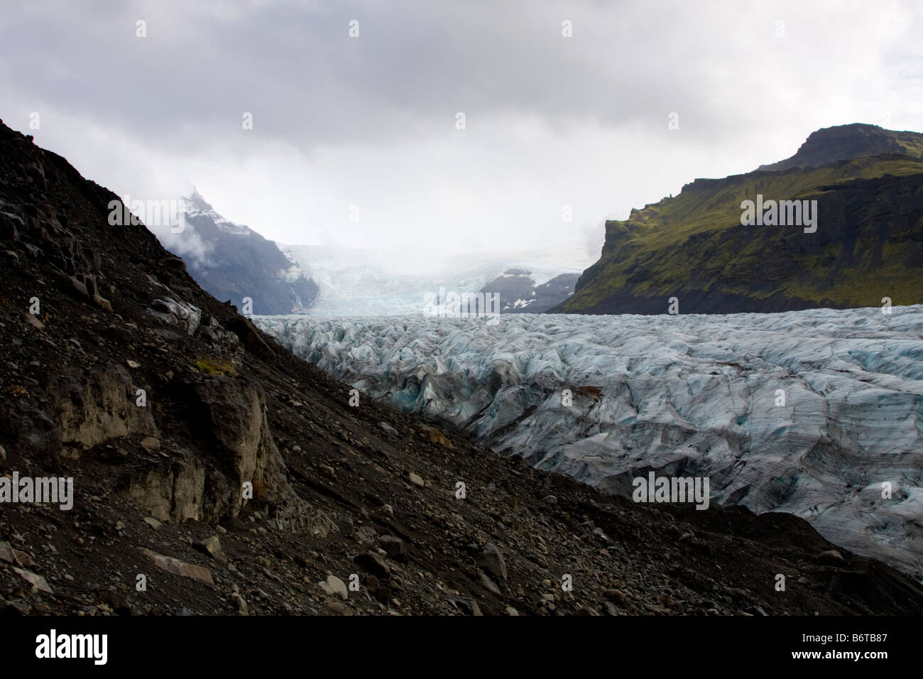 Svinafell Glacier Iceland Stock Photo