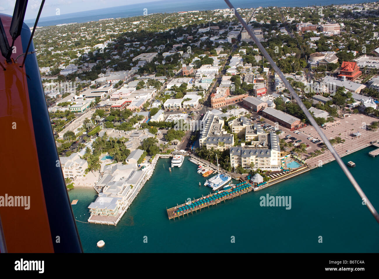 Aerial view of Mallory Square at Key West Florida Stock Photo Alamy