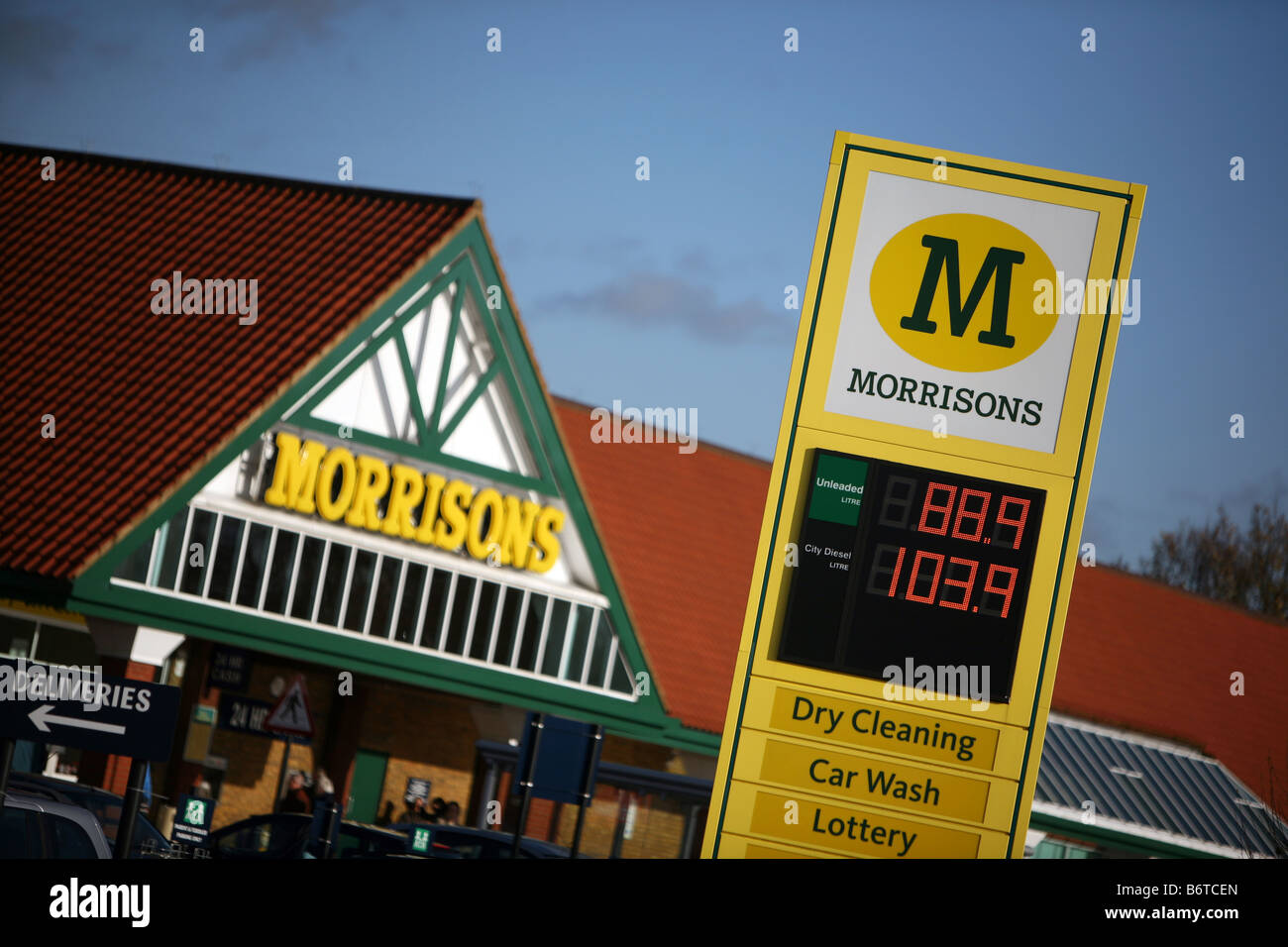 Morrisons car wash petrol station hires stock photography and images