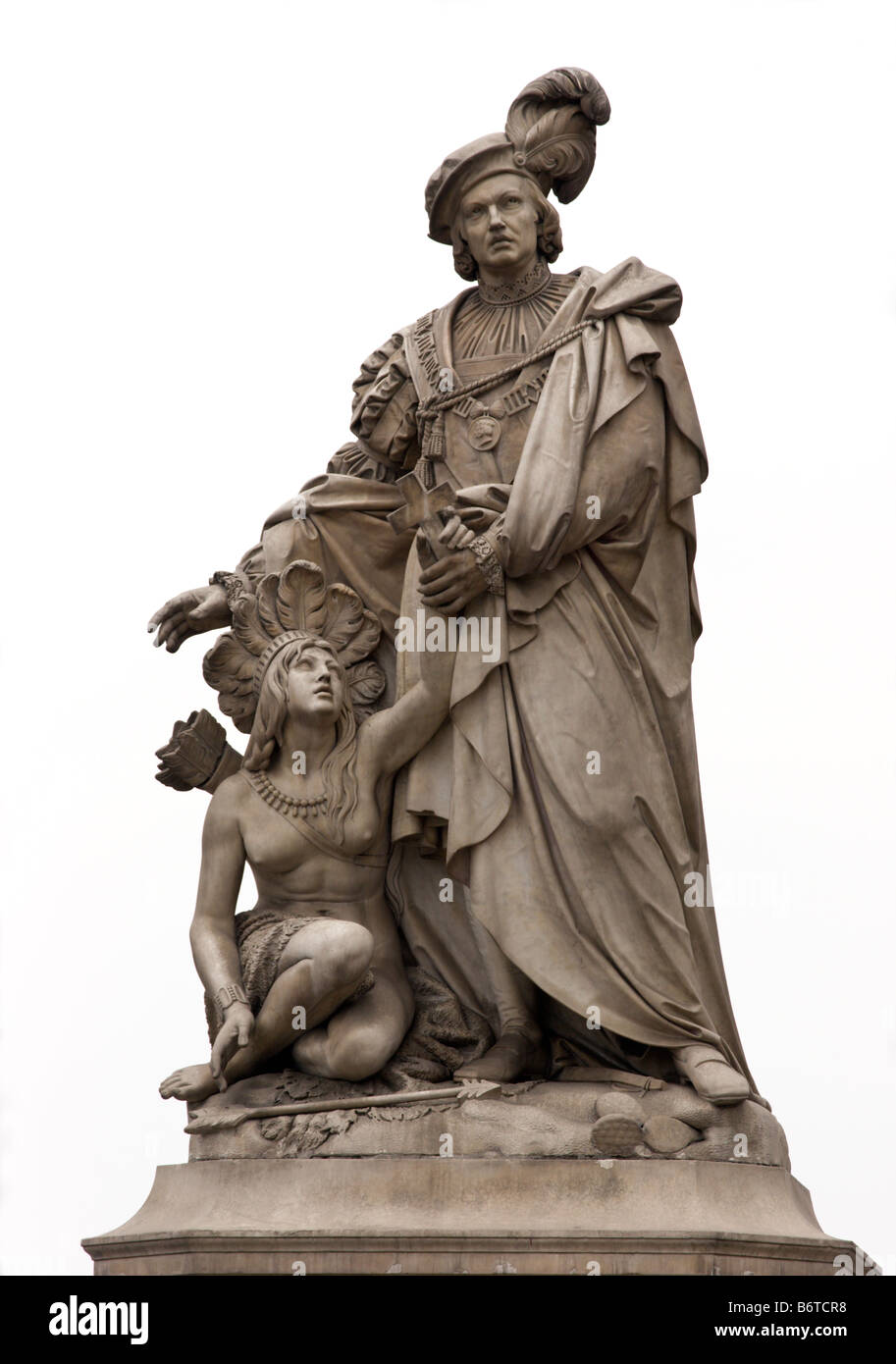 Christopher Columbus Lima statue Peru new world Stock Photo