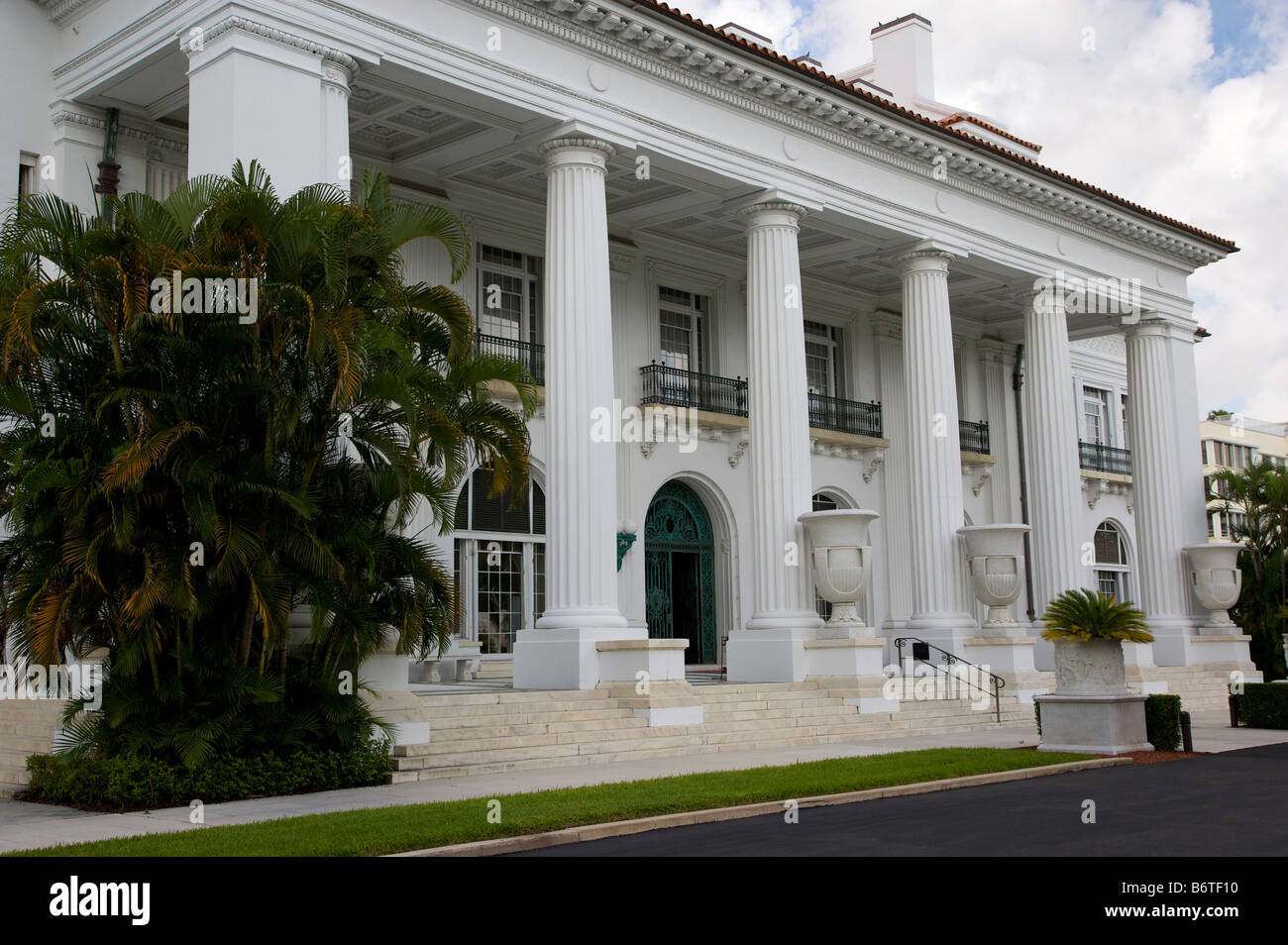 The Henry Flagler House Museum in Palm Beach Florida The Fifty five room Beaux Arts estate known as Whitehall. Stock Photo