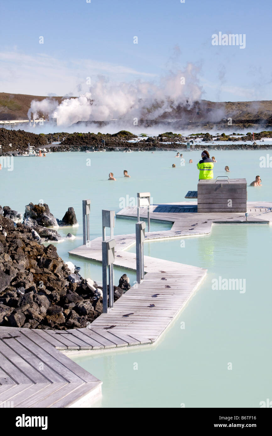 Blue Lagoon Spa centre Iceland Stock Photo