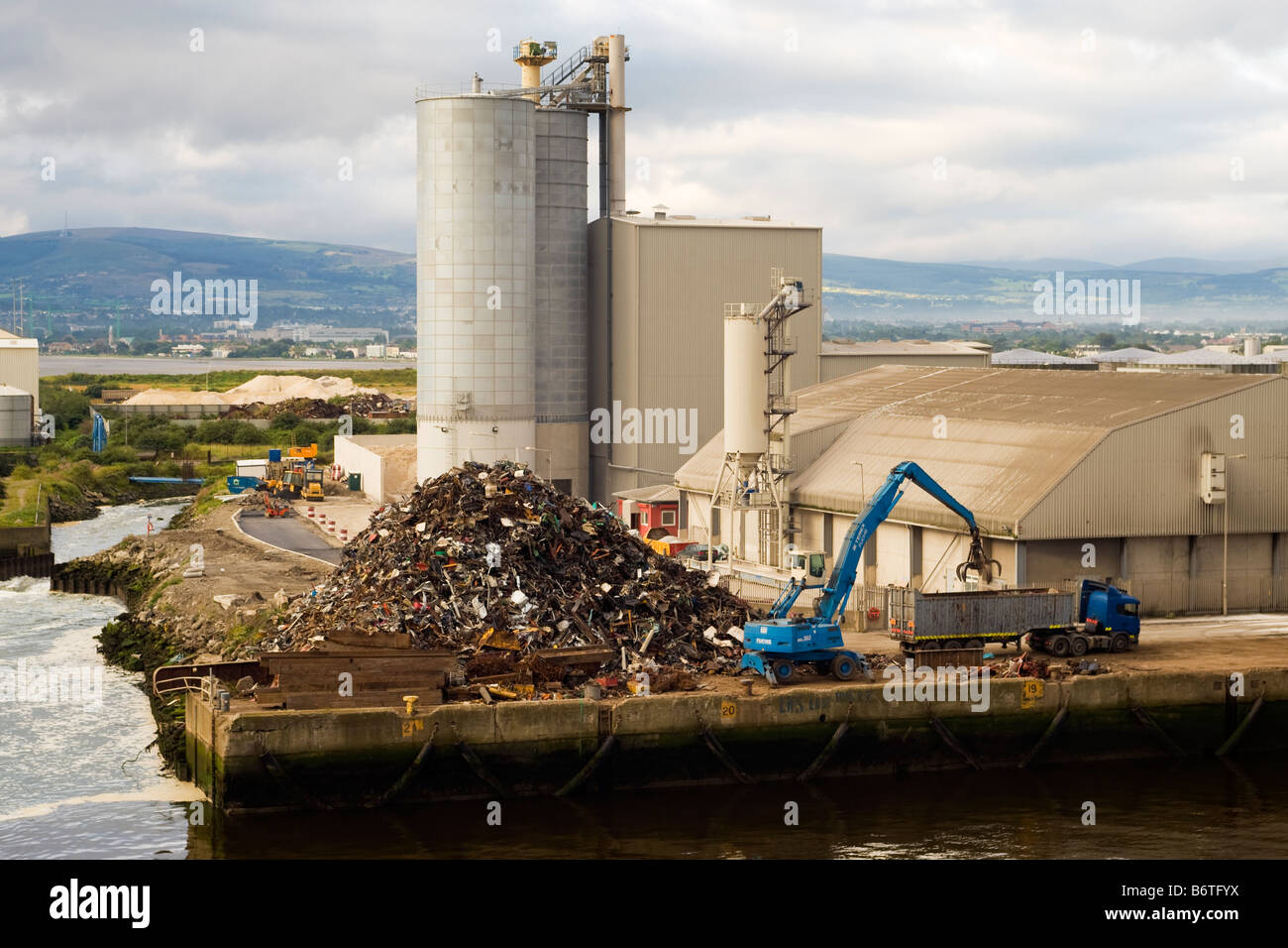 Scrap metal depot near the Port of Dublin, Ireland Stock Photo Alamy