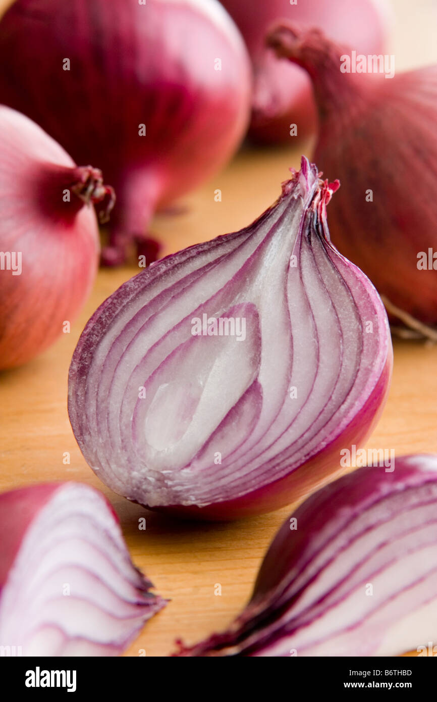 Half red onion on hi-res stock photography and images - Alamy