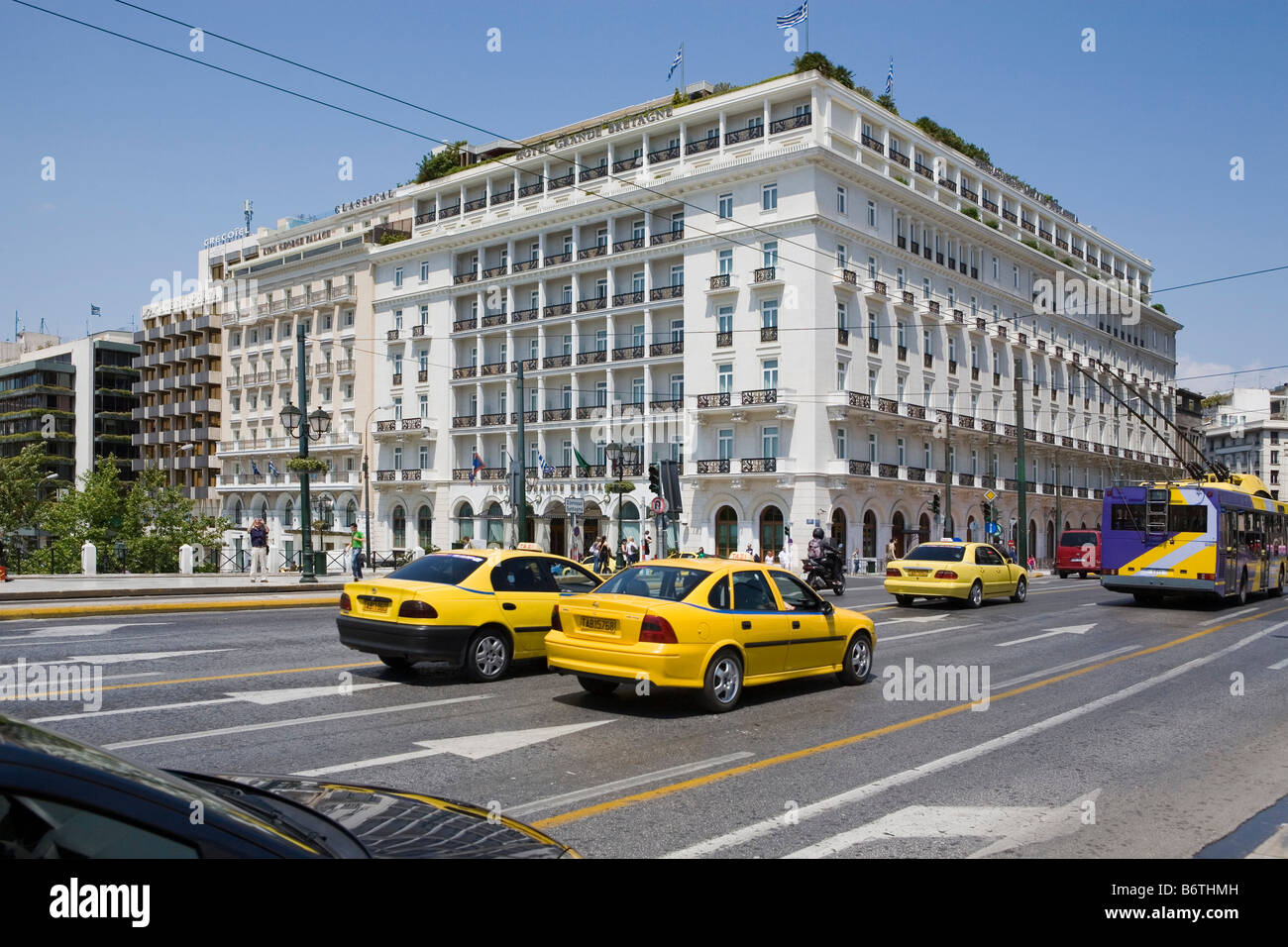 Greece, Athens, Hotel Grande Bretagne, Mediterranean, Balkans Stock Photo