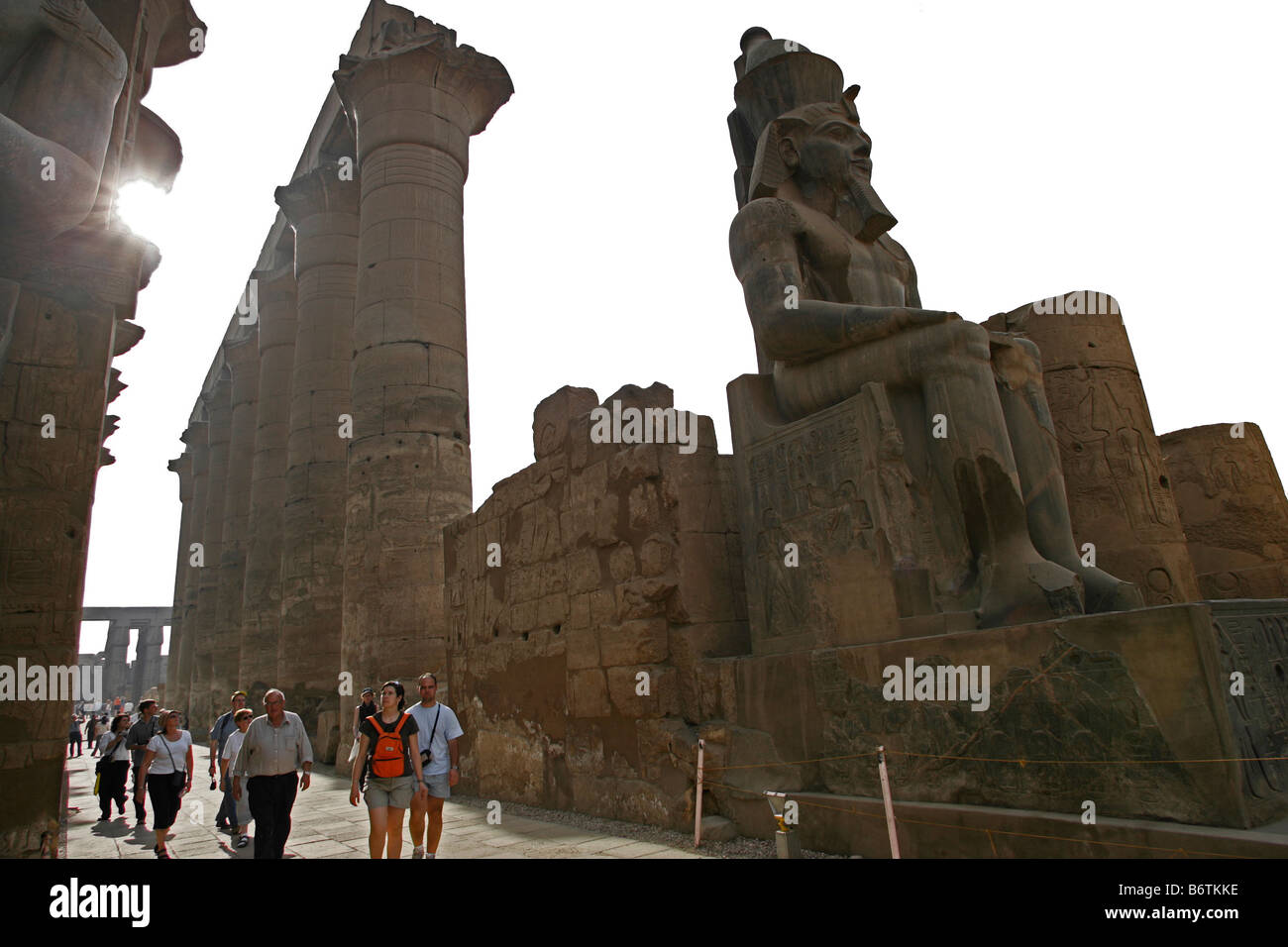 Tourists visiting Luxor Temple,Luxor,Egypt Stock Photo