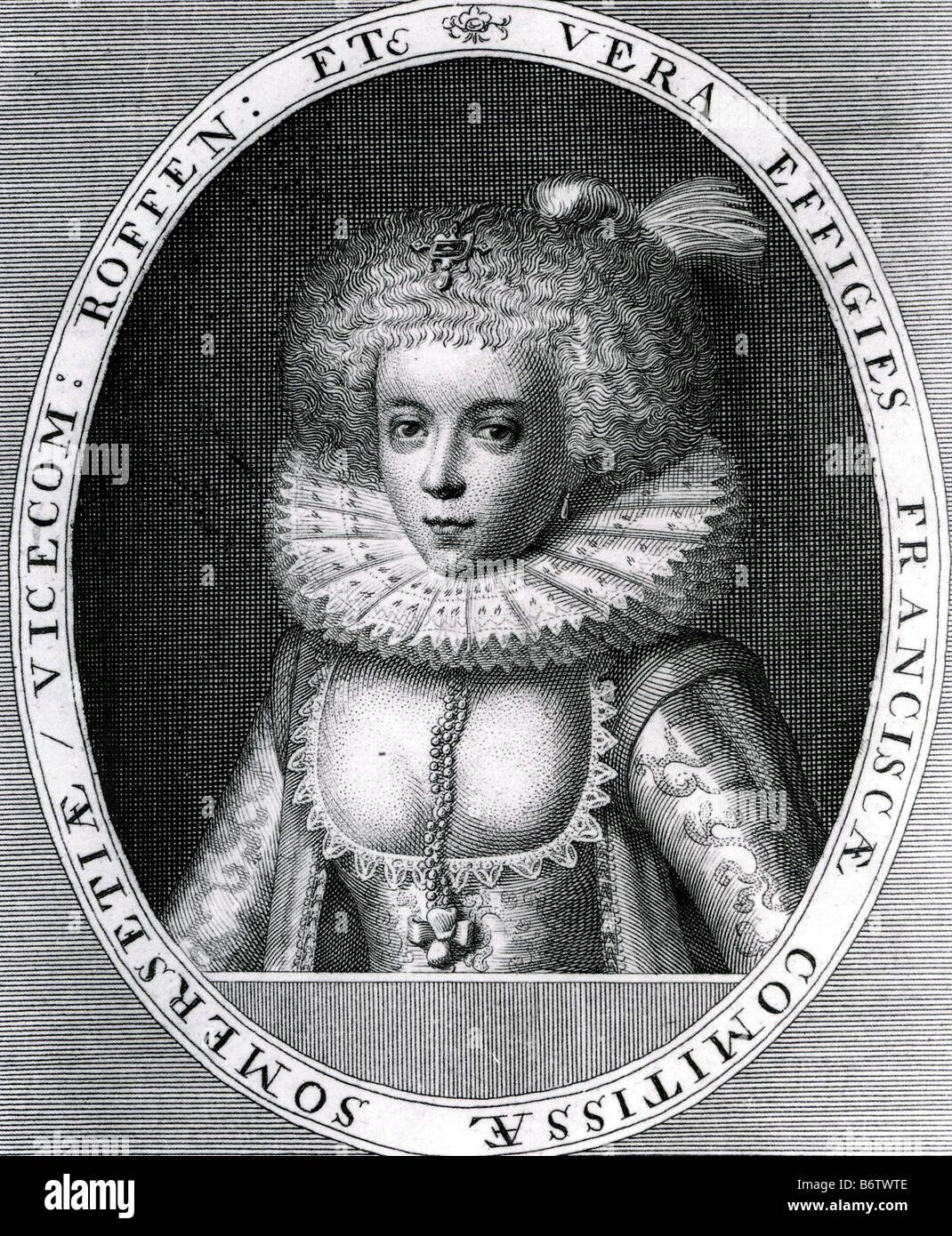 FRANCES HOWARD Countess of Somerset 1594 1632 Stock Photo