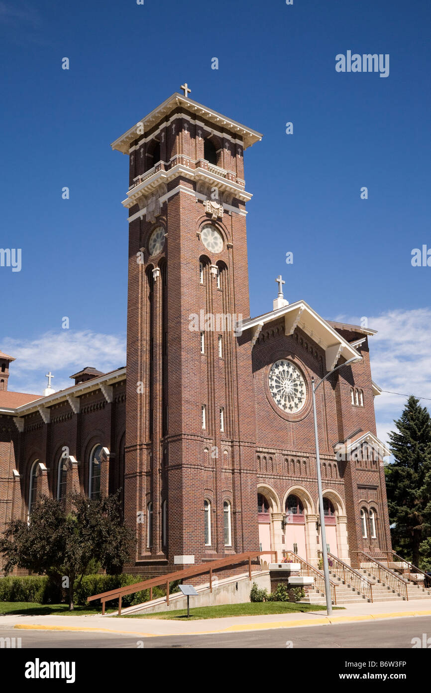 Saint Leo's Catholic Church, Broadway Street, Lewistown, Montana, USA Stock Photo